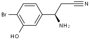 (3R)-3-AMINO-3-(4-BROMO-3-HYDROXYPHENYL)PROPANENITRILE Structure