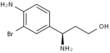 (3R)-3-amino-3-(4-amino-3-bromophenyl)propan-1-ol Structure