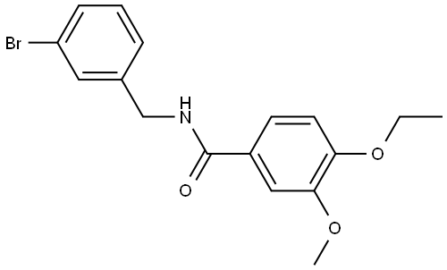 N-[(3-Bromophenyl)methyl]-4-ethoxy-3-methoxybenzamide Structure