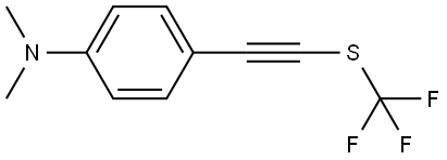 N,N-Dimethyl-4-[2-[(trifluoromethyl)thio]ethynyl]benzenamine 구조식 이미지