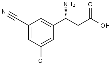 (3R)-3-AMINO-3-(3-CHLORO-5-CYANOPHENYL)PROPANOIC ACID Structure