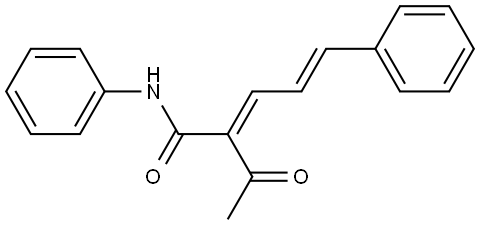 2,4-Pentadienamide, 2-acetyl-N,5-diphenyl-, (2E,4E)- Structure