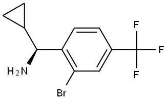 (S)-[2-BROMO-4-(TRIFLUOROMETHYL)PHENYL](CYCLOPROPYL)METHANAMINE Structure