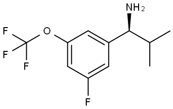 (1S)-1-[3-FLUORO-5-(TRIFLUOROMETHOXY)PHENYL]-2-METHYLPROPAN-1-AMINE Structure