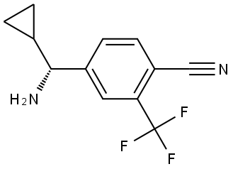 (R)-4-(amino(cyclopropyl)methyl)-2-(trifluoromethyl)benzonitrile Structure