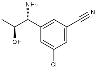 3-[(1R,2S)-1-AMINO-2-HYDROXYPROPYL]-5-CHLOROBENZONITRILE Structure