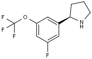 (2R)-2-[3-FLUORO-5-(TRIFLUOROMETHOXY)PHENYL]PYRROLIDINE Structure