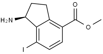 methyl (1S)-1-amino-7-iodo-2,3-dihydro-1H-indene-4-carboxylate Structure