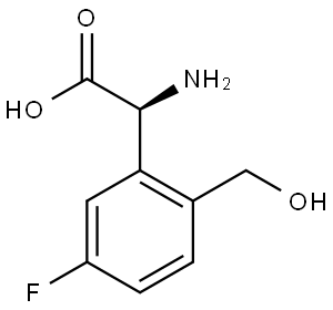 (2S)-2-amino-2-[5-fluoro-2-(hydroxymethyl)phenyl]acetic acid Structure