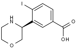 4-iodo-3-[(3S)-morpholin-3-yl]benzoic acid Structure