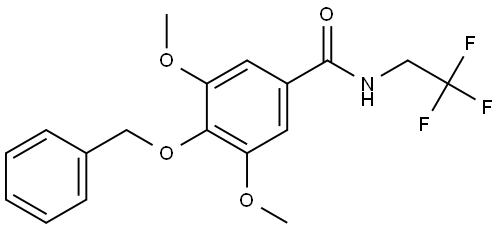 3,5-Dimethoxy-4-(phenylmethoxy)-N-(2,2,2-trifluoroethyl)benzamide Structure