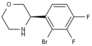 (3R)-3-(2-BROMO-3,4-DIFLUOROPHENYL)MORPHOLINE Structure