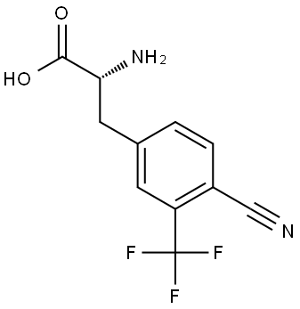 (2R)-2-AMINO-3-[4-CYANO-3-(TRIFLUOROMETHYL)PHENYL]PROPANOIC ACID Structure