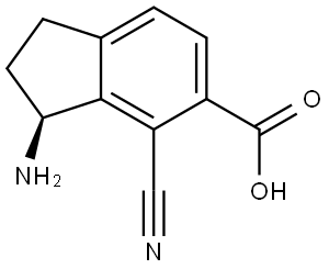 (3S)-3-amino-4-cyano-2,3-dihydro-1H-indene-5-carboxylic acid Structure