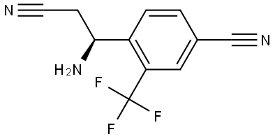 4-[(1S)-1-AMINO-2-CYANOETHYL]-3-(TRIFLUOROMETHYL)BENZONITRILE Structure