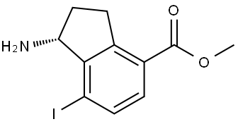 methyl (1R)-1-amino-7-iodo-2,3-dihydro-1H-indene-4-carboxylate Structure