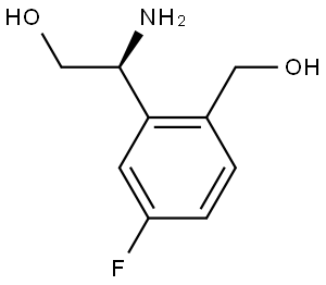 (2S)-2-AMINO-2-[5-FLUORO-2-(HYDROXYMETHYL)PHENYL]ETHAN-1-OL Structure