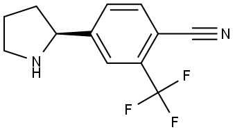 4-((2S)PYRROLIDIN-2-YL)-2-(TRIFLUOROMETHYL)BENZENECARBONITRILE Structure