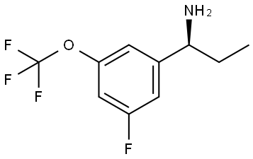 (1S)-1-[3-FLUORO-5-(TRIFLUOROMETHOXY)PHENYL]PROPAN-1-AMINE Structure