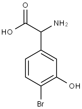 2-AMINO-2-(4-BROMO-3-HYDROXYPHENYL)ACETIC ACID 구조식 이미지