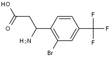 3-AMINO-3-[2-BROMO-4-(TRIFLUOROMETHYL)PHENYL]PROPANOIC ACID Structure