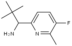 1-(5-FLUORO-6-METHYL (2-PYRIDYL))-2,2-DIMETHYLPROPYLAMINE Structure