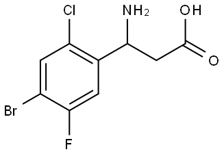 3-AMINO-3-(4-BROMO-2-CHLORO-5-FLUOROPHENYL)PROPANOIC ACID Structure