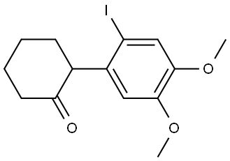 2-(2-iodo-4,5-dimethoxyphenyl)cyclohexan-1-one Structure