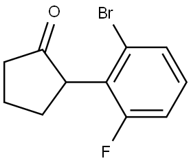 2-(2-bromo-6-fluorophenyl)cyclopentanone 구조식 이미지