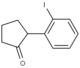 2-(2-iodophenyl)cyclopentan-1-one Structure