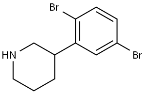 3-(2,5-dibromophenyl)piperidine Structure