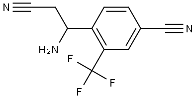 4-(1-AMINO-2-CYANOETHYL)-3-(TRIFLUOROMETHYL)BENZONITRILE Structure