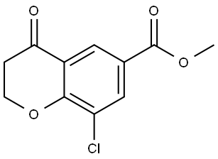 Methyl 8-chloro-3,4-dihydro-4-oxo-2H-1-benzopyran-6-carboxylate Structure