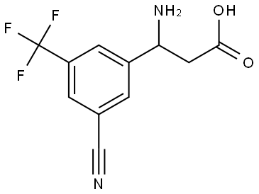 3-AMINO-3-[3-CYANO-5-(TRIFLUOROMETHYL)PHENYL]PROPANOIC ACID Structure