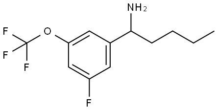 1-[3-FLUORO-5-(TRIFLUOROMETHOXY)PHENYL]PENTAN-1-AMINE Structure