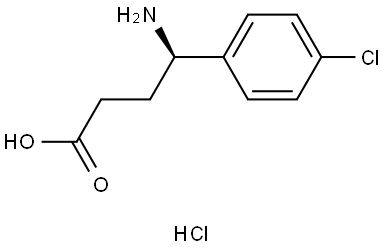 Benzenebutanoic acid, γ-amino-4-chloro-, hydrochloride (1:1), (γR)- Structure