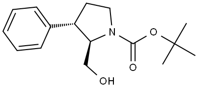 (2R,3S)-1-Boc-3-phenyl-2-pyrrolidinyl]methanol Structure