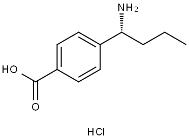 (R)-4-(1-aminobutyl)benzoic acid hydrochloride Structure