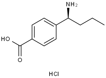 (S)-4-(1-aminobutyl)benzoic acid hydrochloride Structure