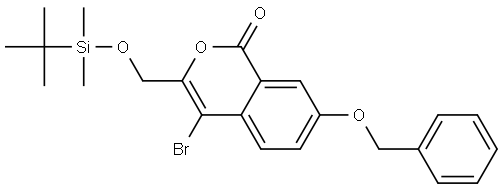 7-(Benzyloxy)-4-Bromo-3-(((Tert-Butyldimethylsilyl)Oxy)Methyl)-1H-Ischromen-1-One Structure