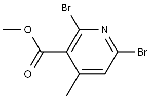 Methyl 2,6-dibromo-4-methyl-3-pyridinecarboxylate 구조식 이미지