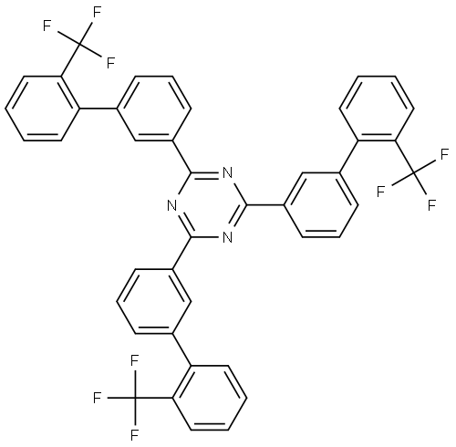 2,4,6-tris(m-(2-trifluoromethyl)phenyl)-1,3,5-triazine Structure