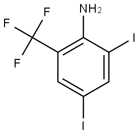 2,4-diiodo-6-(trifluoromethyl)aniline Structure