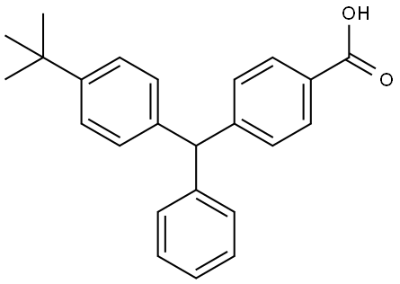 4-((4-tert-Butylphenyl)(phenyl)methyl)benzoic acid Structure