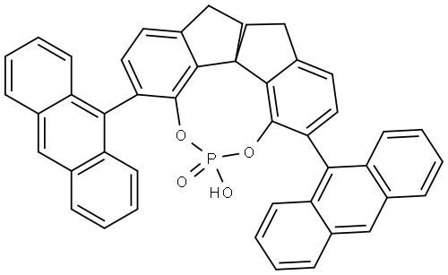 (11aS)- 5-oxide-3,7-di-9-anthracenyl-10,11,12,13-tetrahydro-5-hydroxy-Diindeno[7,1-de:1',7'-fg][1,3,2]dioxaphosphocin Structure