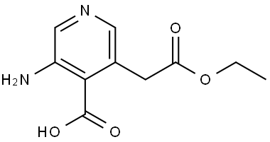 3-AMINO-5-(2-ETHOXY-2-OXOETHYL)ISONICOTINIC ACID Structure