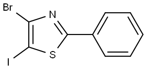 4-Bromo-5-iodo-2-phenylthiazole Structure