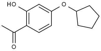 Ethanone, 1-[4-(cyclopentyloxy)-2-hydroxyphenyl]- Structure