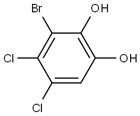 3-Bromo-4,5-dichloro-1,2-benzenediol Structure