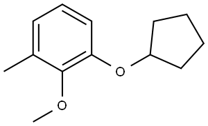 1-(Cyclopentyloxy)-2-methoxy-3-methylbenzene Structure